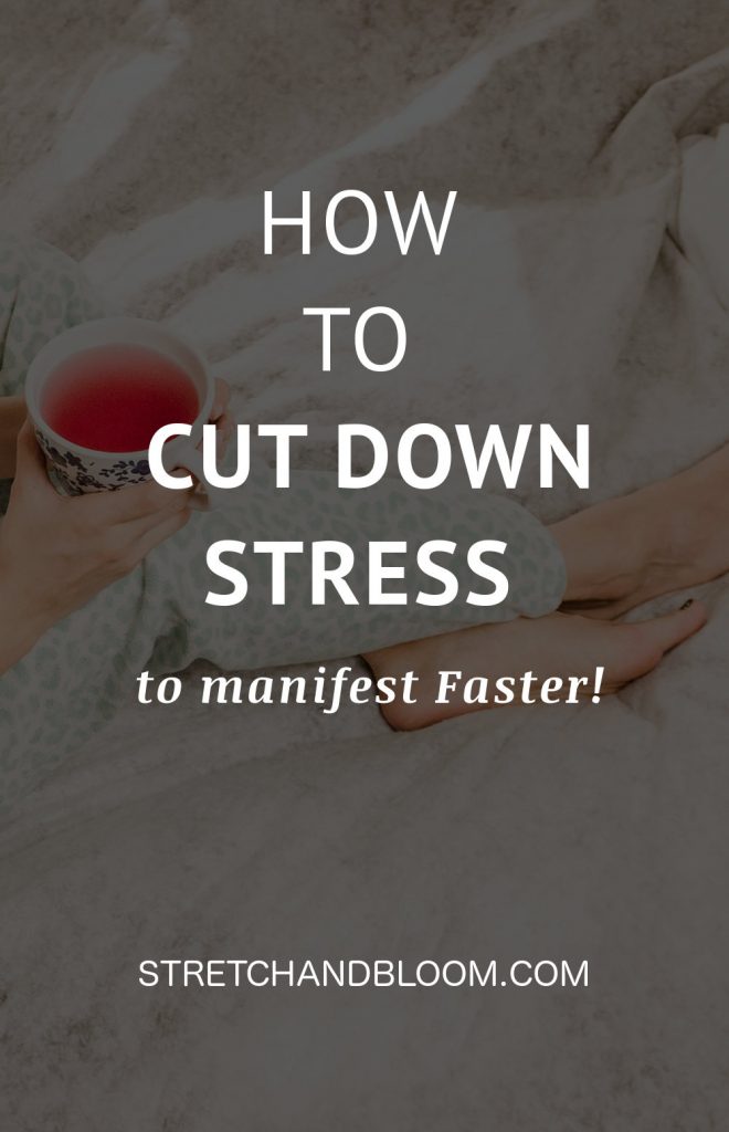 Banner Pinterest: manifest faster by cutting down stress
