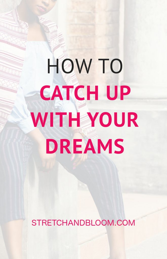 Pinterest banner: catch up with your dreams with manifestation