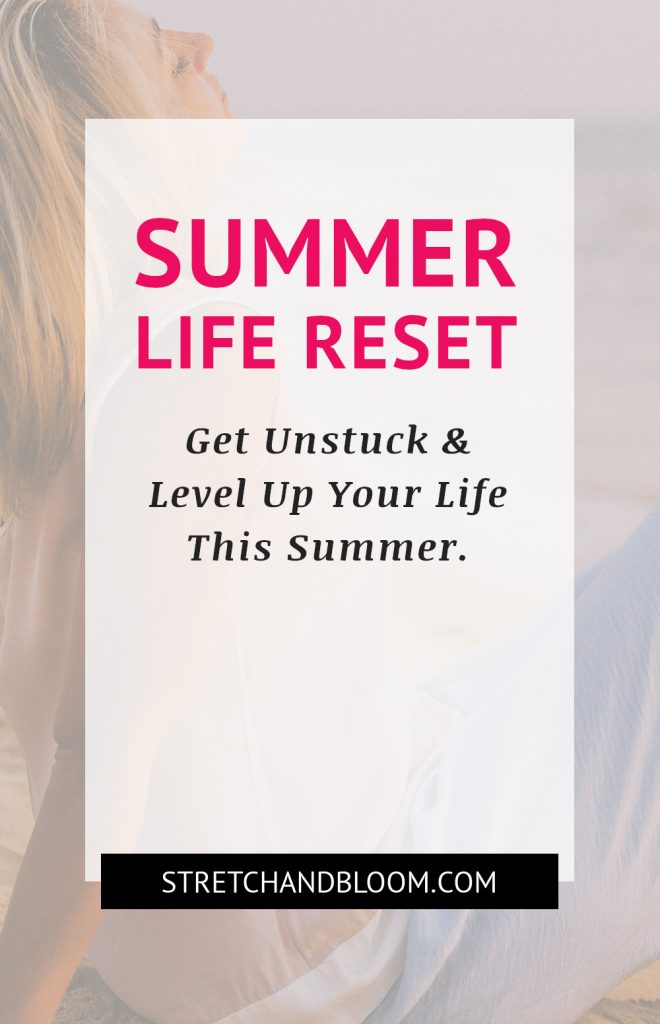 Pinterest banner: Summer Challenge: 90 Days To Reset & Level Up Your Life!